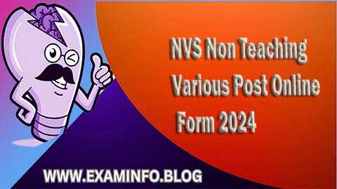 NVS Non Teaching Various Post Online Form 2024
